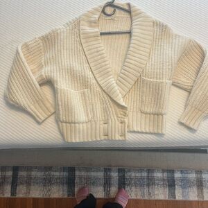 Anthropologie Cream Women's Cardigan